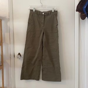 Green Everlane Wide Leg Pant
